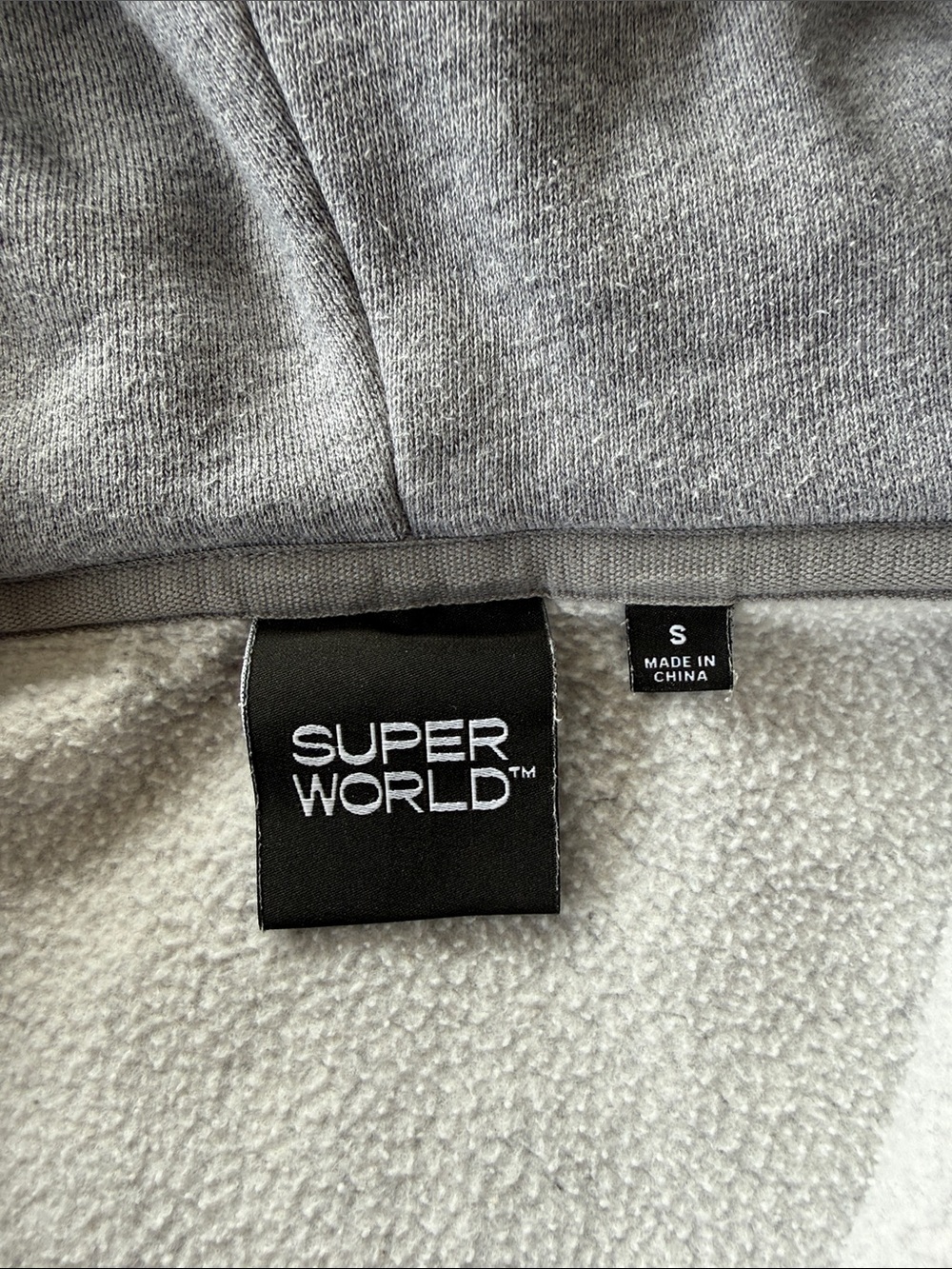The Super™ Fleece Relaxed Zip-Up Hoodie Aritzia - Heather Dover Grey Size Small - Picture 4 of 4